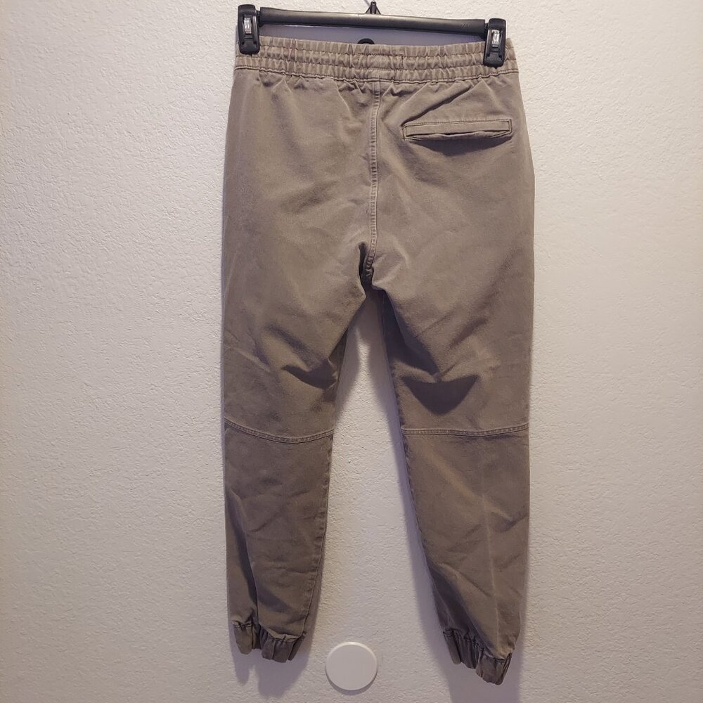 Abercrombie & Fitch Crossover Jogger Pants XS Tan Beige 4-Way Stretch Drawstring - Picture 7 of 11